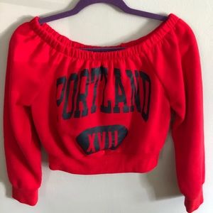 Red Portland sweater